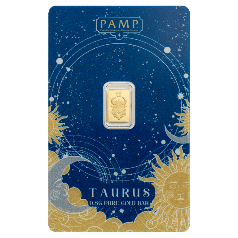1/2g Gold Bar Zodiac Taurus