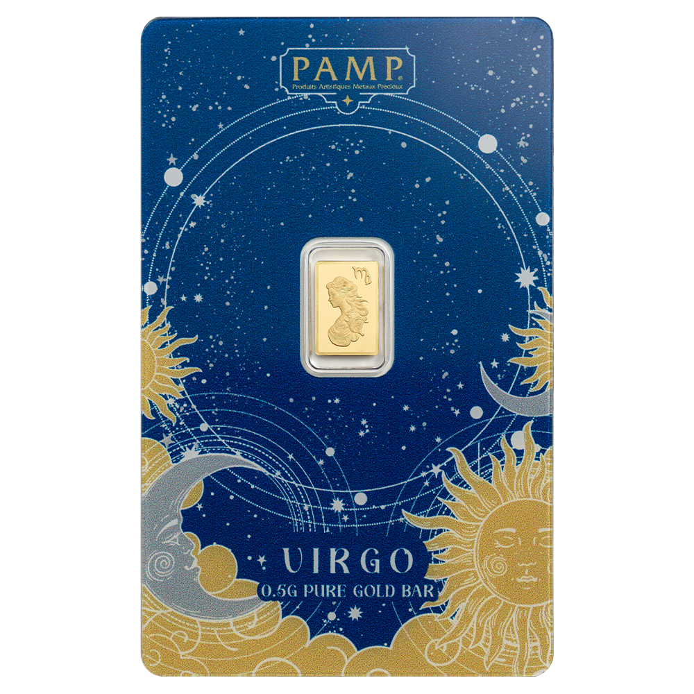 1/2g Gold Bar Zodiac Virgo