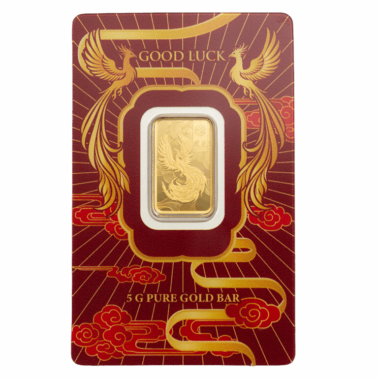 5g Pure Gold Bar Good Luck Phoenix