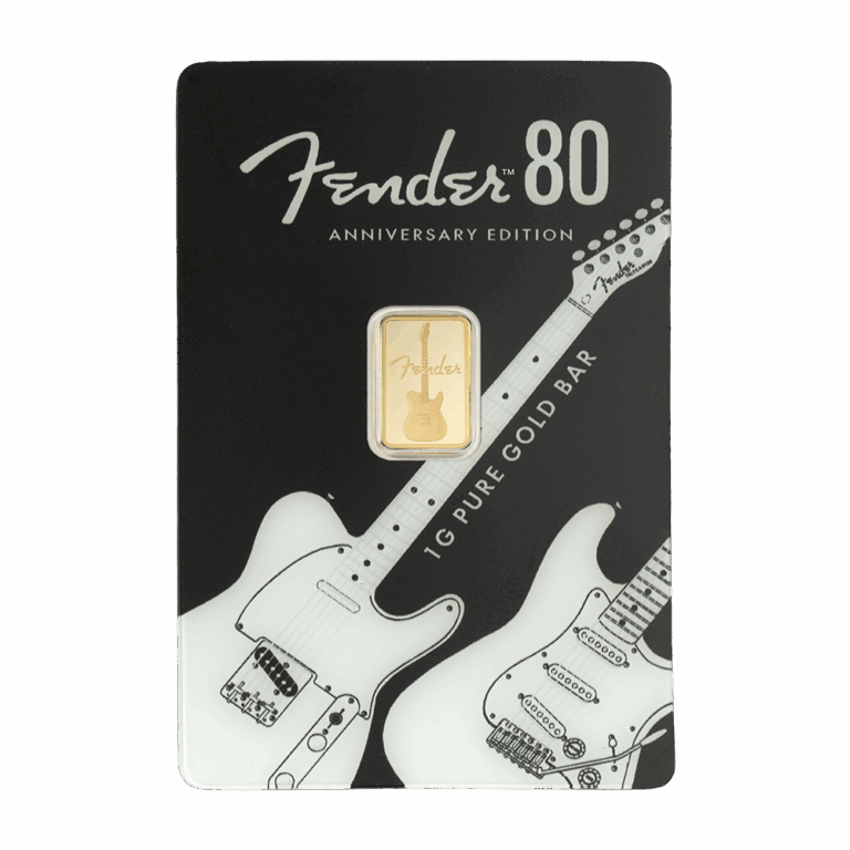 1g Pure Gold Bar Fender® 80th Anniversary