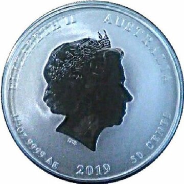 50 Cents – Elizabeth II (4th Portrait – Year of the Pig – Silver Bullion Coin)