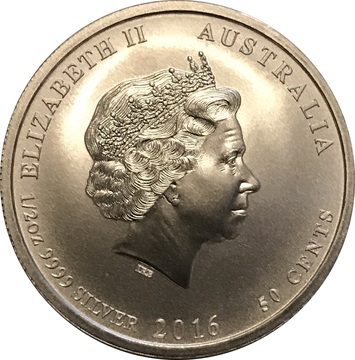 50 Cents – Elizabeth II (4th Portrait – Victory in the Pacific)