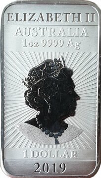1 Dollar – Elizabeth II (6th Portrait – Chinese Dragon Bullion Bar)