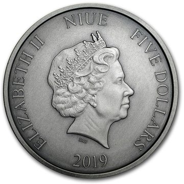 2019 5 Dollars – Elizabeth II (Red Dragon)