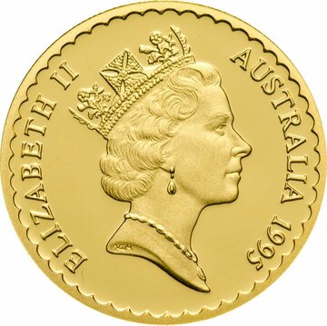 1995 100 Dollars – Elizabeth II (3rd Portrait – Waratah Flower – Gold Bullion Coin)