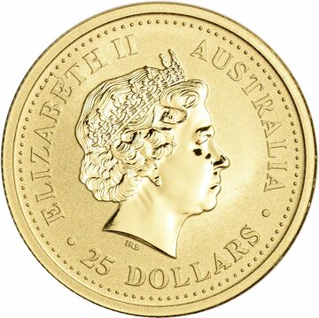 2005 25 Dollars – Elizabeth II (4th Portrait – Year of the Rooster – Gold Bullion Coin)