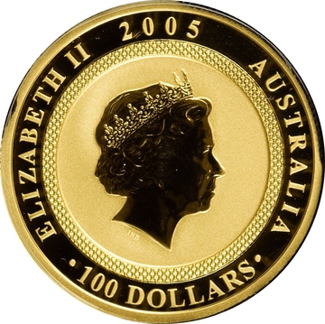 2005 100 Dollars – Elizabeth II (4th Portrait – World War II – Gold Bullion Coin)