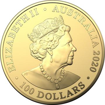 2020 100 Dollars – Elizabeth II (6th Portrait – Redback Spider – Gold Bullion Coin)