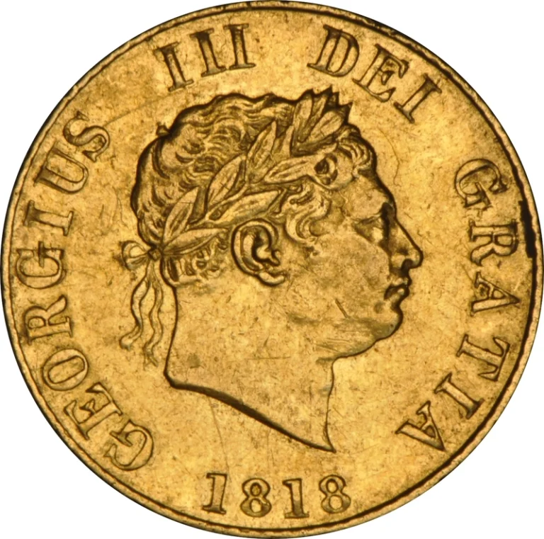 1818 George III Half Gold Sovereign Coin