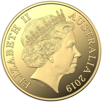 2019 25 Dollars – Elizabeth II (4th Portrait – Year of the Pig – Gold Bullion Coin)