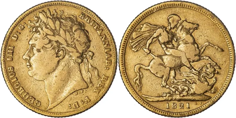 1821 George IV Full Gold Sovereign Coin