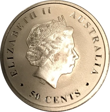 50 Cents – Elizabeth II (4th Portrait – Australian Saltwater Crocodile – Bullion Coin)