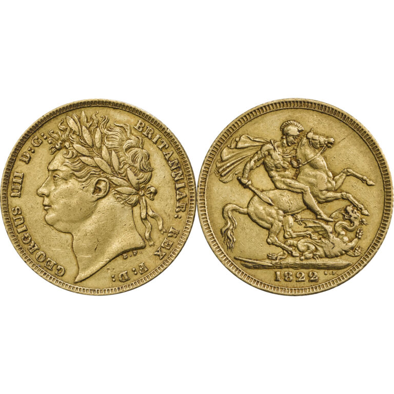 1822 George IV Full Gold Sovereign Coin