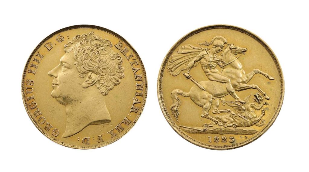 1823 George IV Double Gold Sovereign Coin