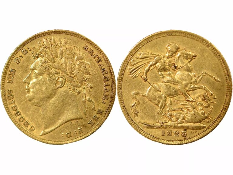 1823 George IV Full Gold Sovereign Coin