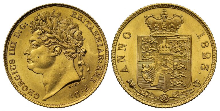 1823 George IV Half Gold Sovereign Coin