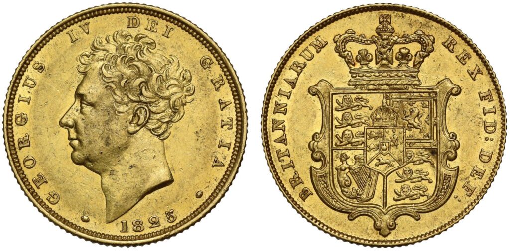 1825 George IV Double Gold Sovereign Coin