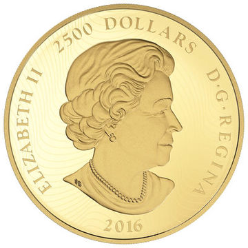 2016 2500 Dollars – Elizabeth II (The Arms of Canada)