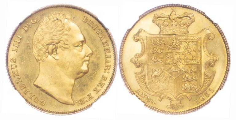 1831 William IV Half Gold Sovereign Coin
