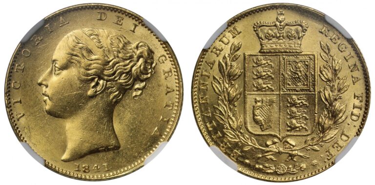 1841 Victoria Full Gold Sovereign Coin