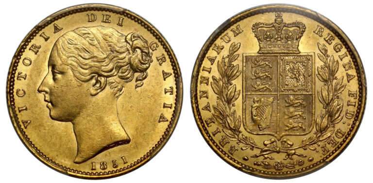 1851 Victoria Full Gold Sovereign Coin