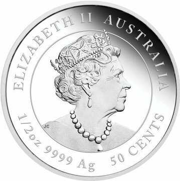 50 Cents – Elizabeth II (6th Portrait – Year of the Mouse; Silver)