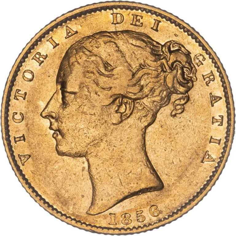 1856 Victoria Full Gold Sovereign Coin