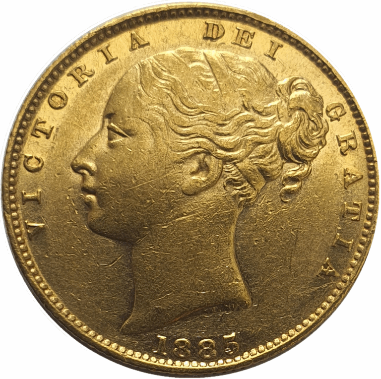 1885 Victoria Full Gold Sovereign Coin