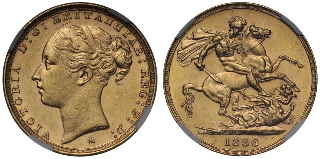 1886 Victoria Full Gold Sovereign Coin