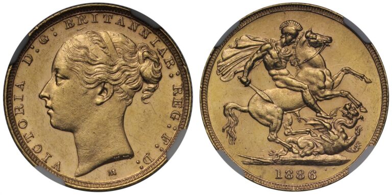 1886 Victoria Half Gold Sovereign Coin