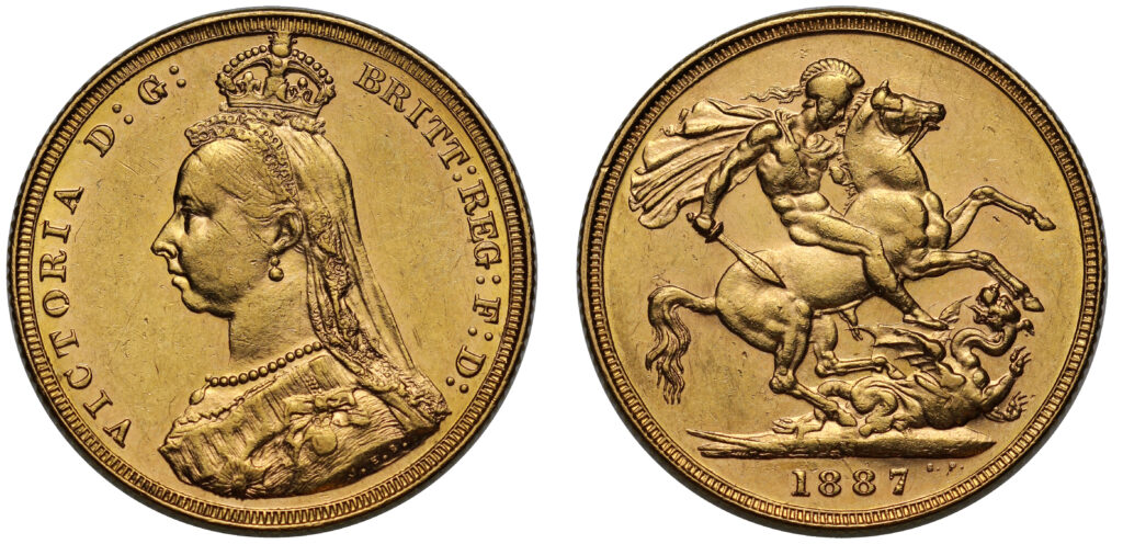 1887 Victoria Full Gold Sovereign Coin