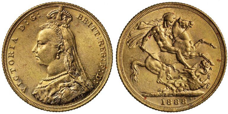 1888 Victoria Full Gold Sovereign Coin