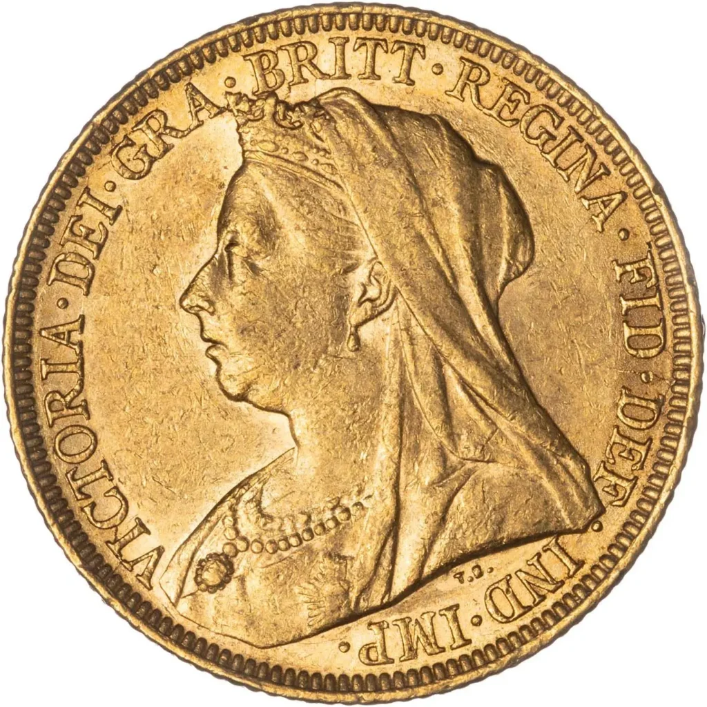 1895 Victoria Full Gold Sovereign Coin