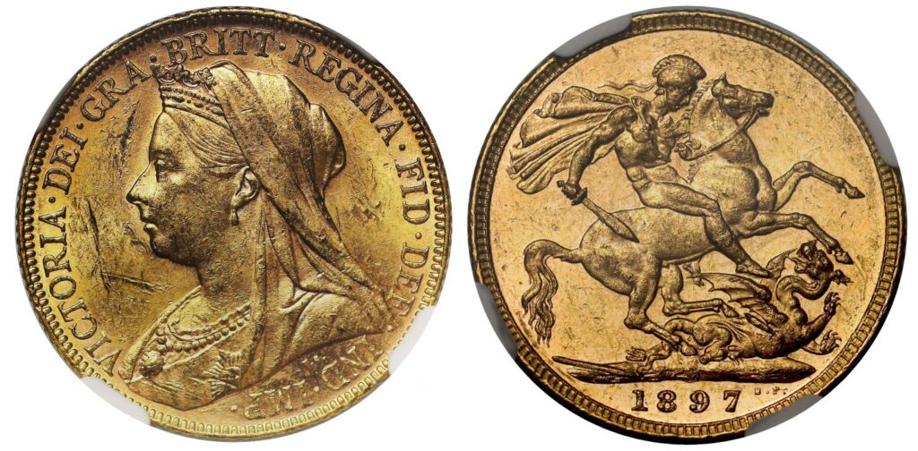 1897 Victoria Full Gold Sovereign Coin