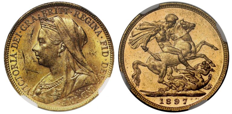 1897 Victoria Full Gold Sovereign Coin