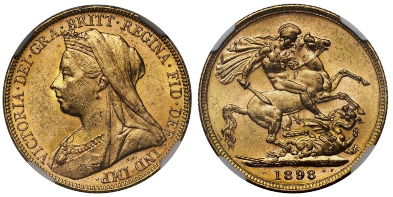 1898 Victoria Full Gold Sovereign Coin