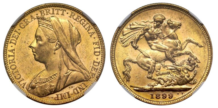 1899 Victoria Full Gold Sovereign Coin