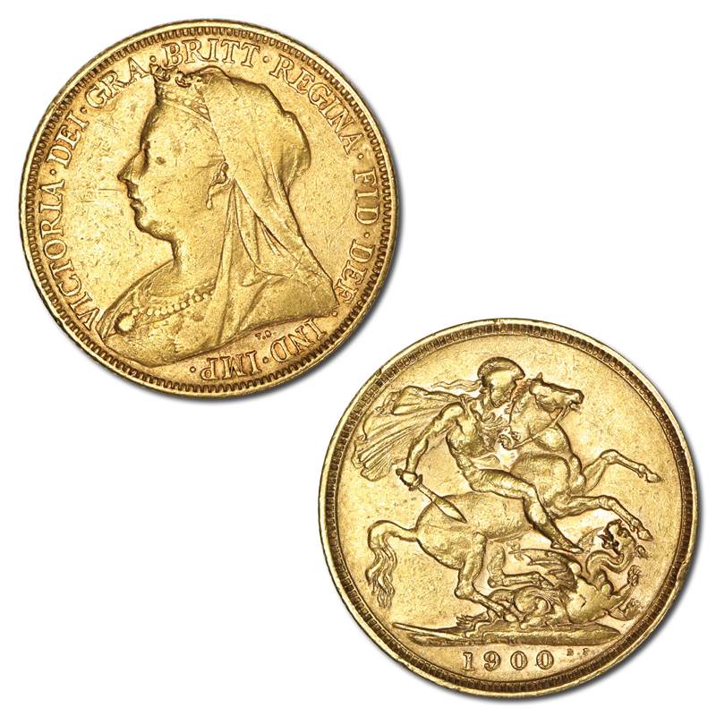 1900 Victoria Full Gold Sovereign Coin