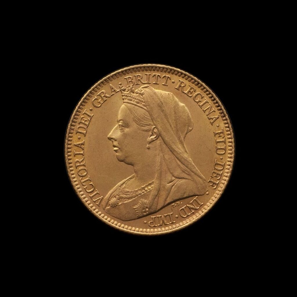 1900 Victoria Half Gold Sovereign Coin