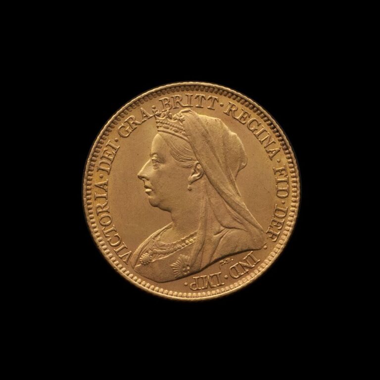 1900 Victoria Half Gold Sovereign Coin