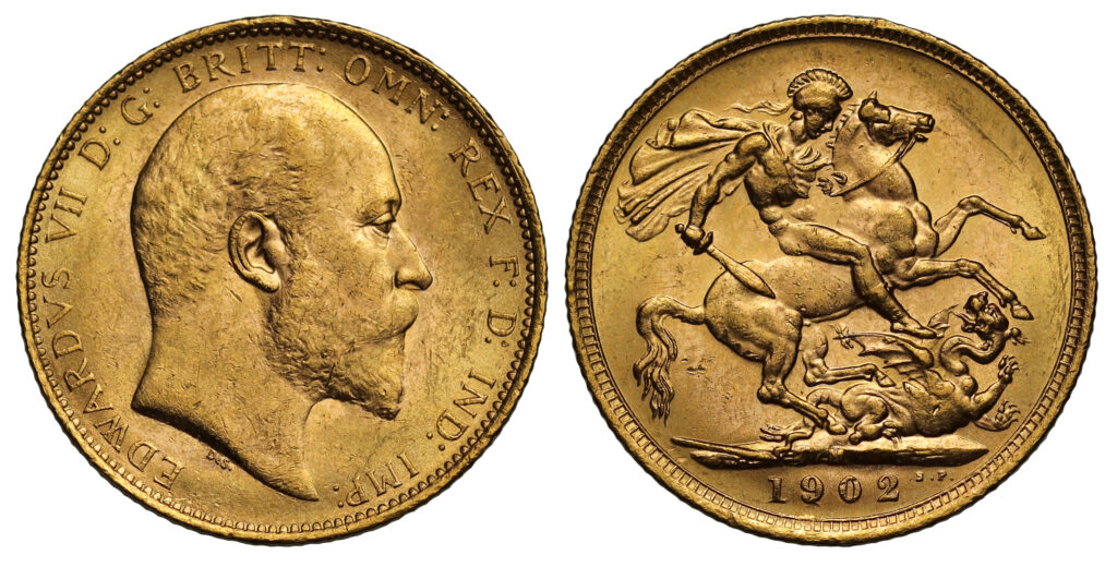 1902 Edward VII Full Gold Sovereign Coin