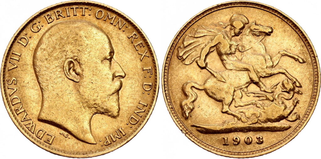 1903 Edward VII Half Gold Sovereign Coin