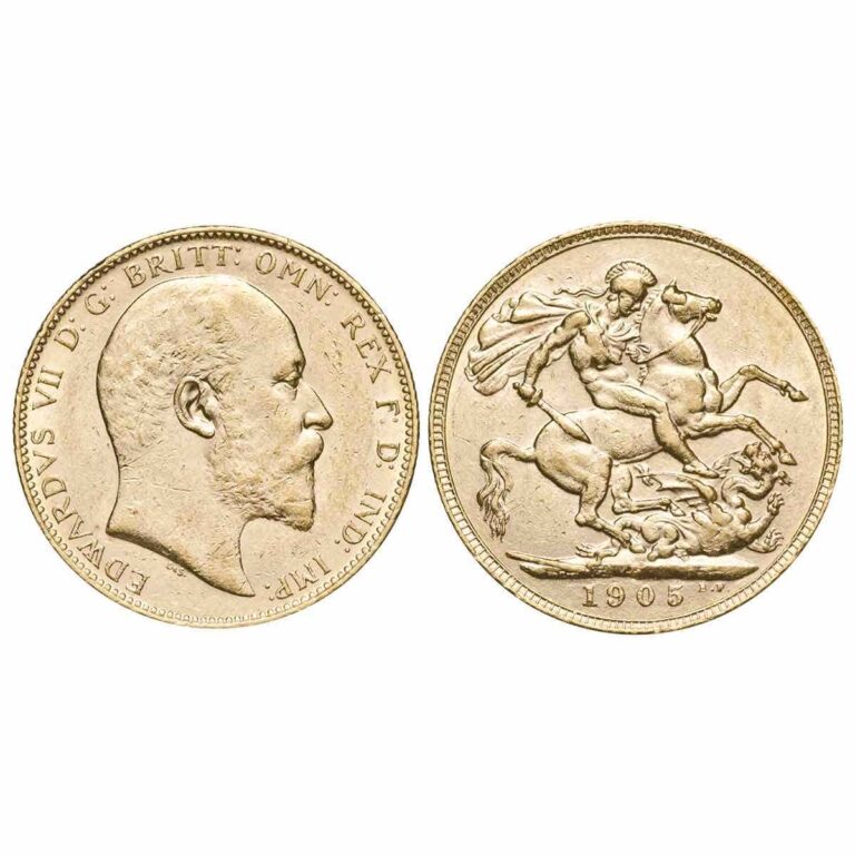1905 Edward VII Half Gold Sovereign Coin