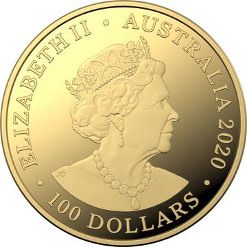 2020 100 Dollars – Elizabeth II (6th Portrait – Spinner Dolphin – Gold Bullion Coin)