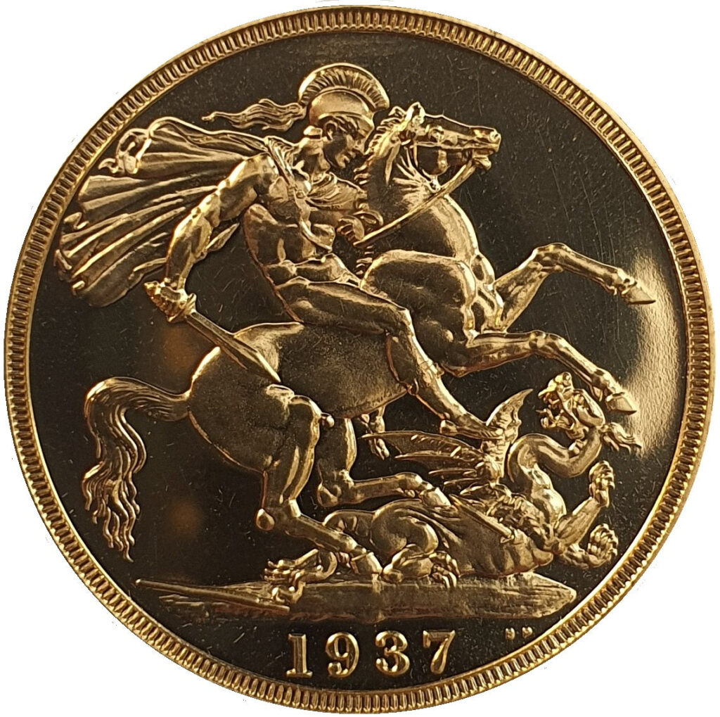 1937 George VI Double Gold Sovereign Coin