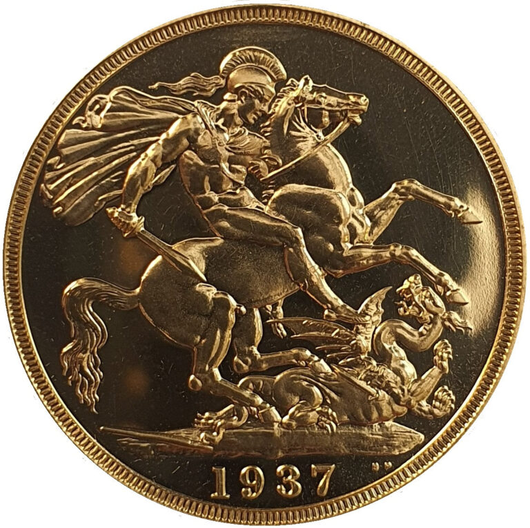 1937 George VI Double Gold Sovereign Coin