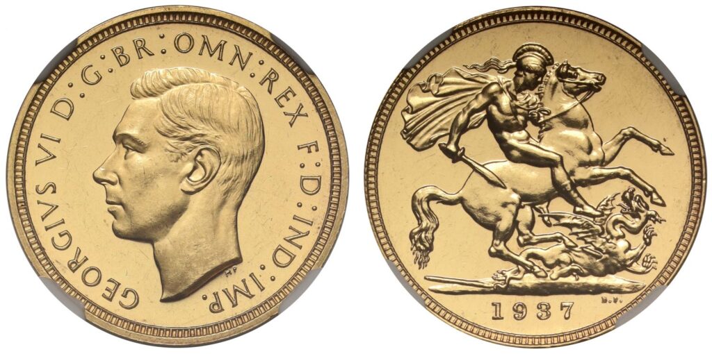 1937 George VI Full Gold Sovereign Coin