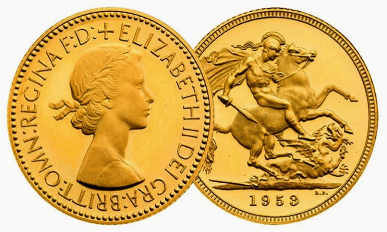 1953 Elizabeth II Double Gold Sovereign Coin