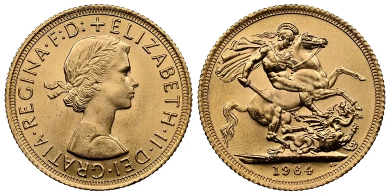 1964 Elizabeth II Full Gold Sovereign Coin