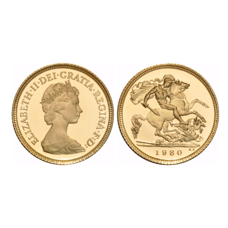 1980 Elizabeth II Half Gold Sovereign Coin